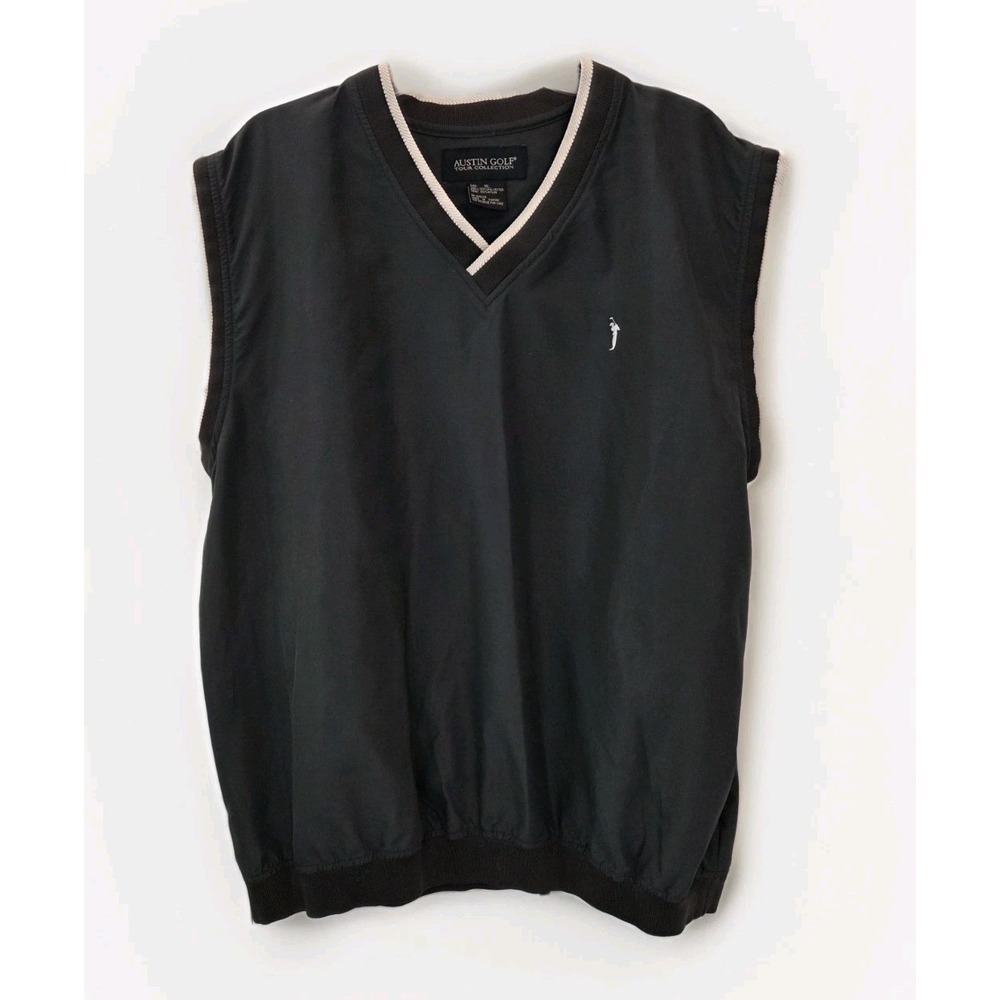 Austin Golf Men's Wind Vest Size XL Navy V-Neck Lightweight Pullover